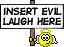Image result for smiley insert evil laugh here animated