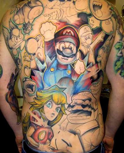Awesome Nintendo Back Tattoo 1 Comments