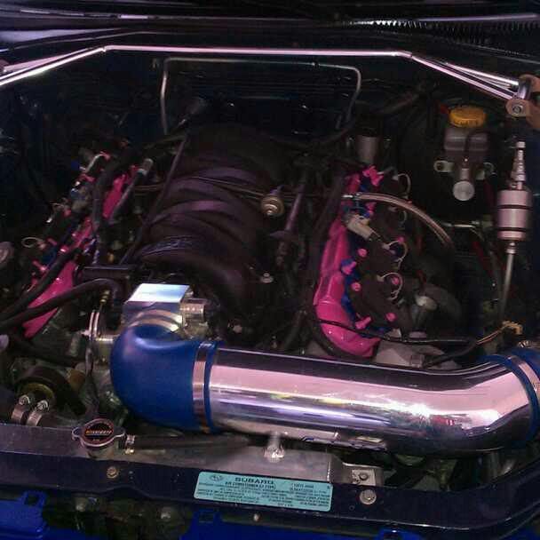 LQ4 V8 inside Subaru WRX engien bay