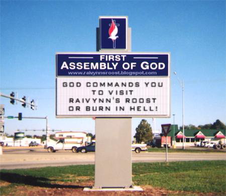Raivynn's Roost: Funny Church Signs (Sorta)