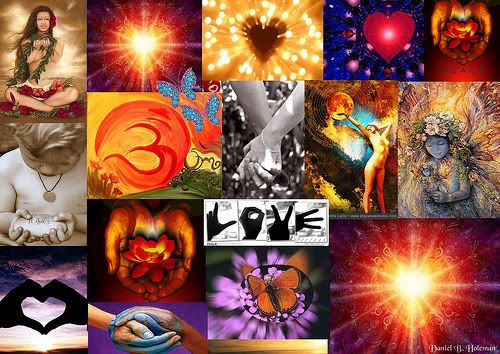 peace and love collage. Love and peace