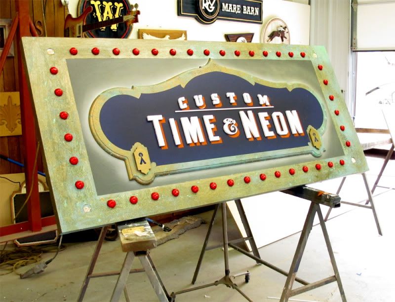 Custom Time & Neon Panel