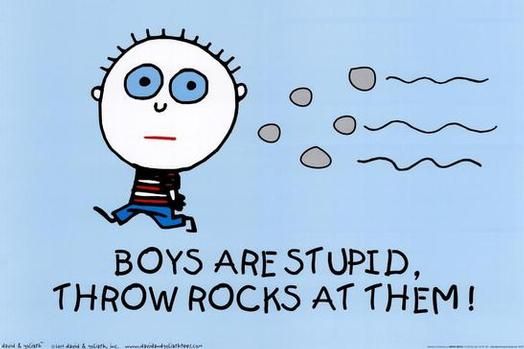 boys are stupid throw rocks at them Pictures, Images and Photos