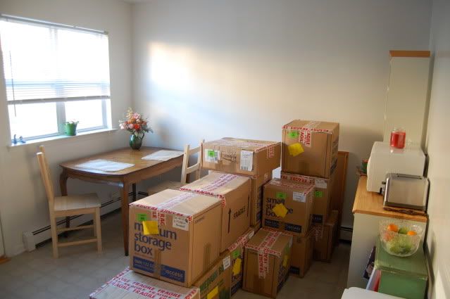 arrival of the boxes