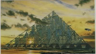 Shimizu Mega-City Pyramid Designed in 2004 for Tokyo Japan