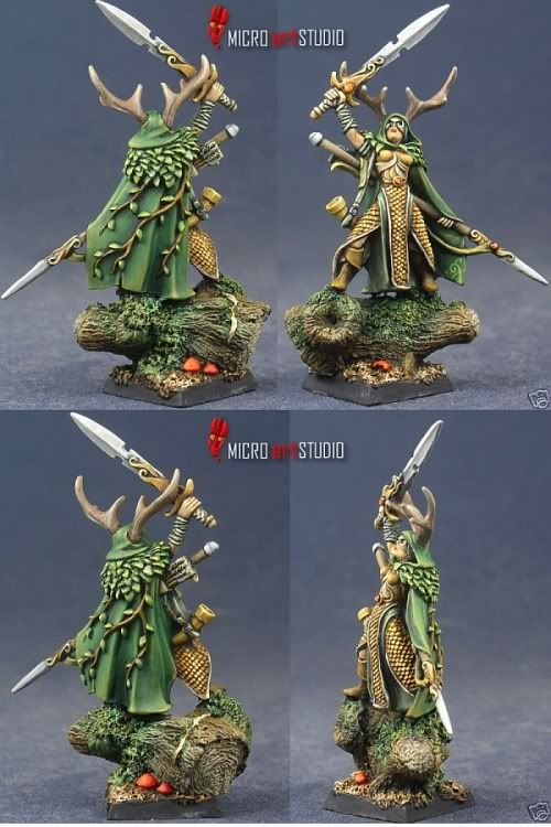 CoolMiniOrNot Wood Elf Lord with two hand weapons by yume