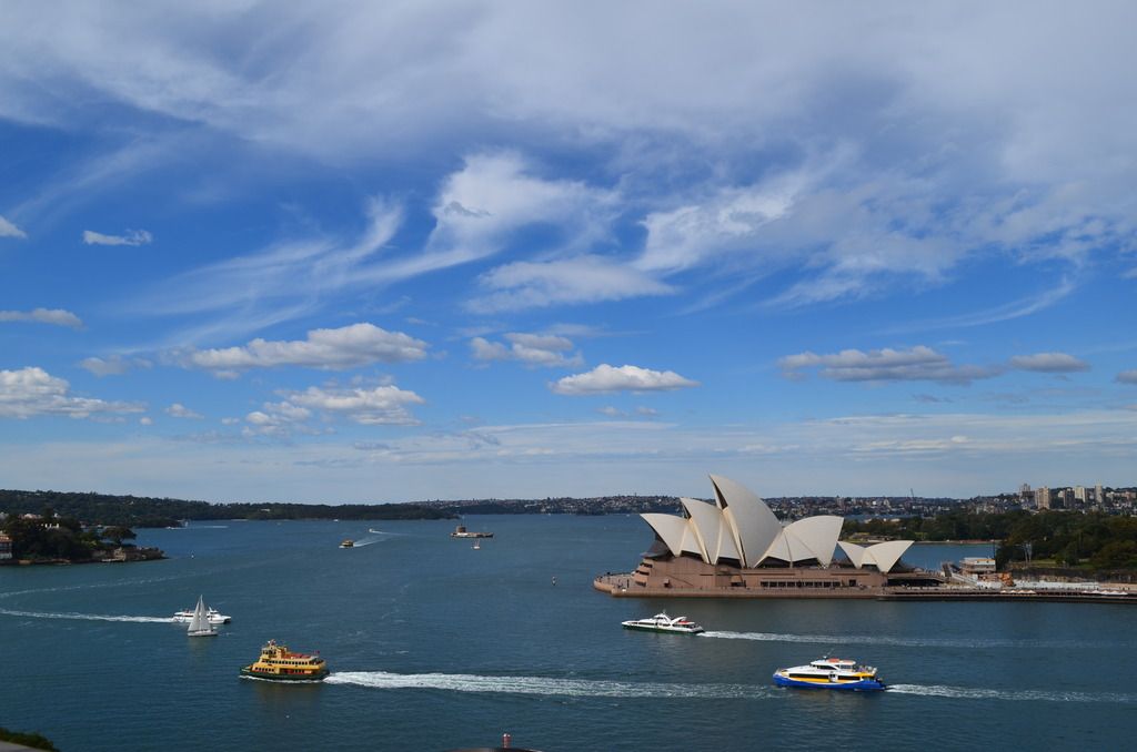 The famed Opera House and harbour