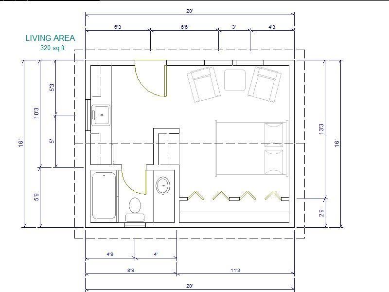 16X20 Cabin Floor Plans