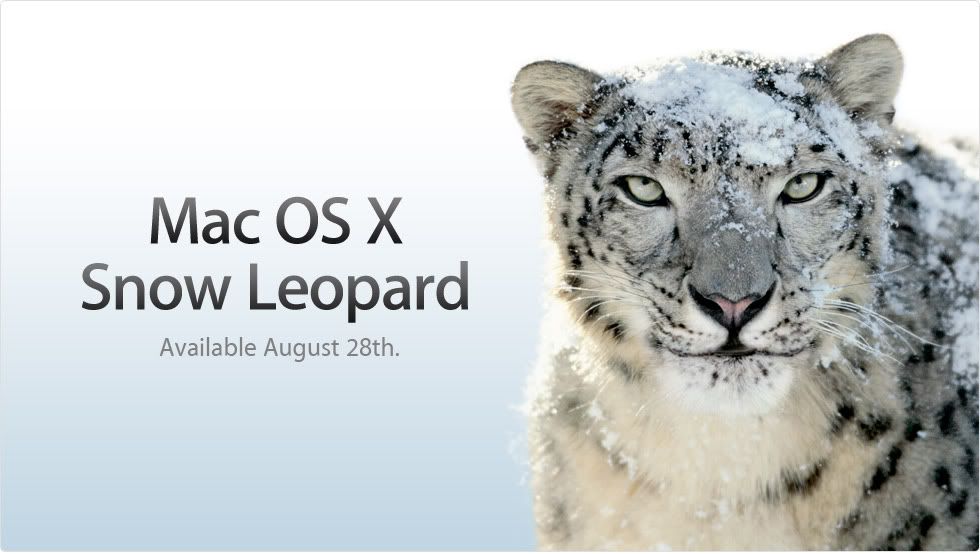 Apple to release Snow Leopard on 8/28!