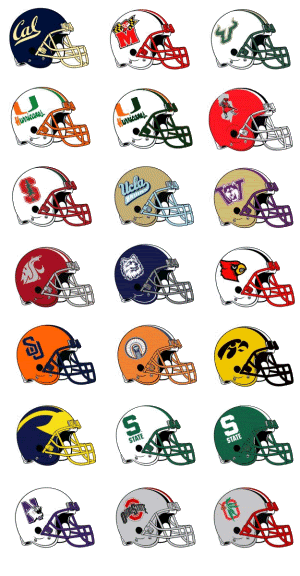 College FB Helmet Prototypes - Concepts - Chris Creamer's Sports Logos ...