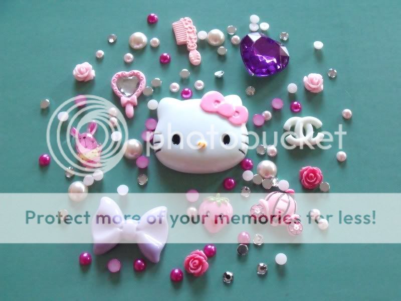 DIY Mirror Dreams Bling Hello Kitty CC Bow Gem Cinderella 