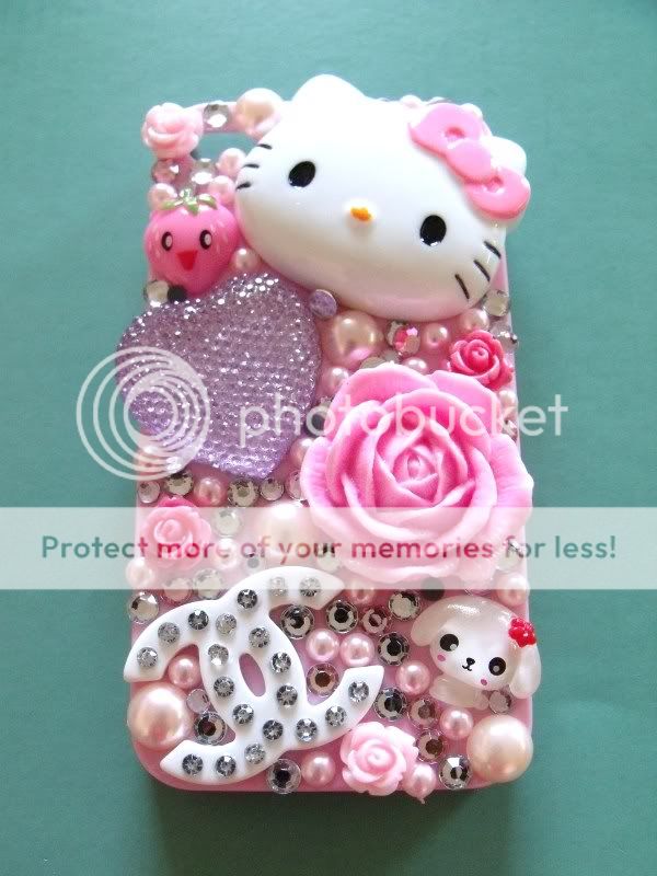 DIY 'Springtime in London Town' Bling Hello Kitty CC Heart Rose Phone ...