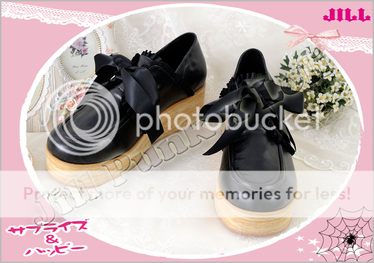   Nana Kera Ballerina wood wedge platform shoes Pn Mary Jane black