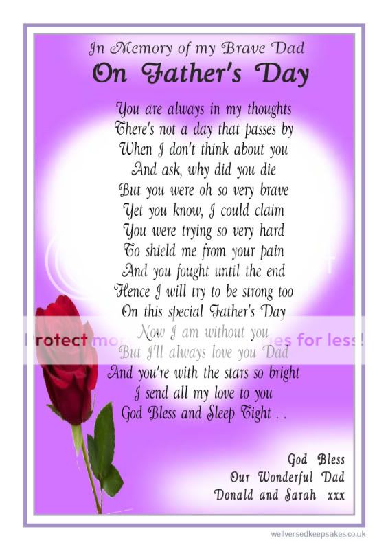 NEW - My Much Missed Dad - Fathers Day Memorial Poem - Funeral Grave ...