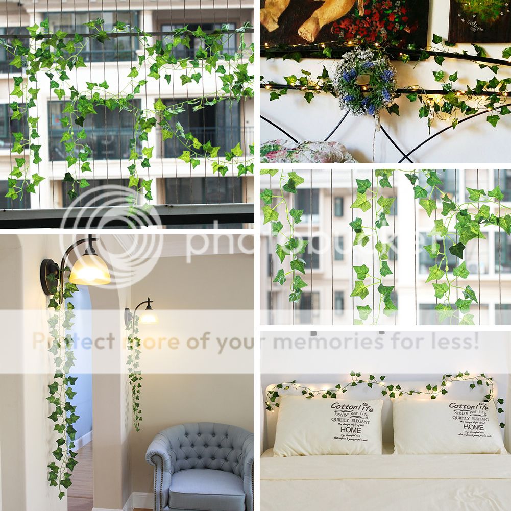 4M LED Artificial Ivy Flower Fairy String Light Garland ...